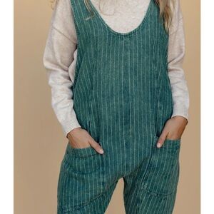 Free People High Roller Railroad Jumpsuit